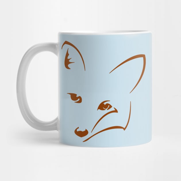 Friendly Fox Face by Qwerdenker Music Merch